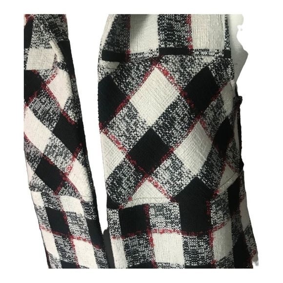 BCBGeneration Long Vest Plaid Pockets Size S - Picture 4 of 7